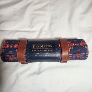 NWT Pendleton Chess & Checkers Set: Travel-Ready Roll-Up Game